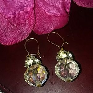 Vintage14k Rhinestone & Swarovski Crystal Earrings